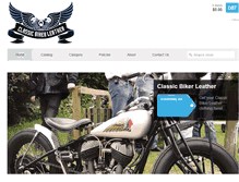 Tablet Screenshot of classicbikerleather.com